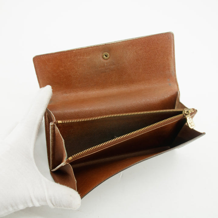 Louis Vuitton Monogram Canvas Sarah Long Wallet #3834