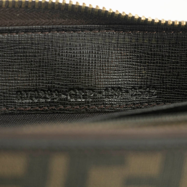 Fendi Brown Zucca Zippy Long Wallet #3855