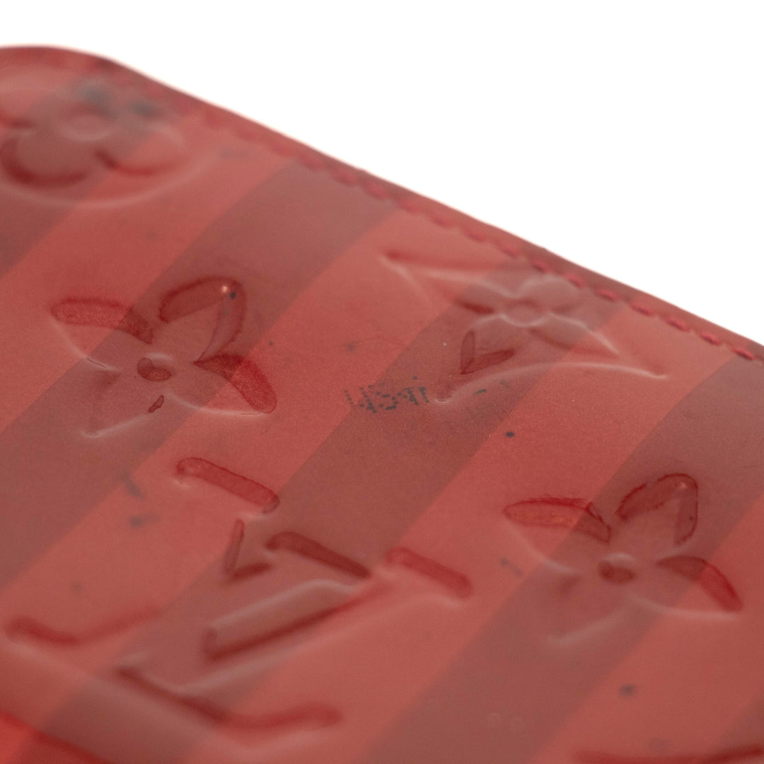 Louis Vuttion Red Vernis Zippy Compact Card Case #3862
