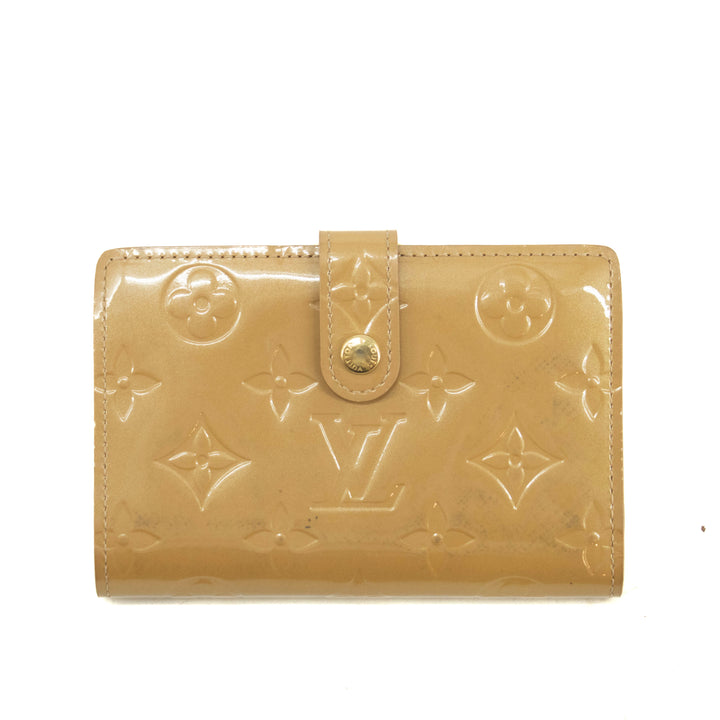 Louis Vuitton Beige Vernis Kisslock Wallet #3867