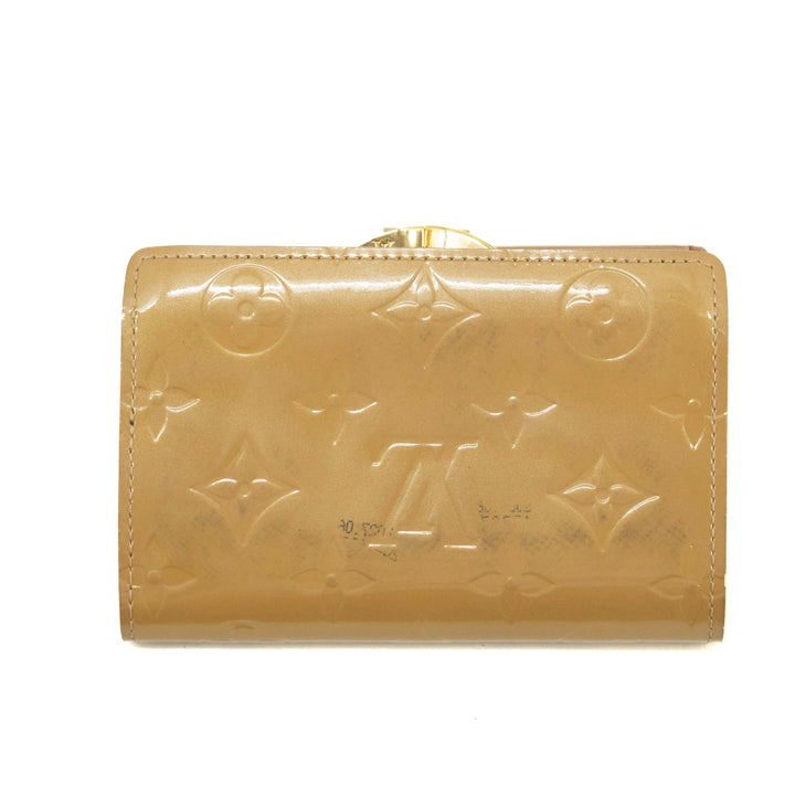 Louis Vuitton Beige Vernis Kisslock Wallet #3867