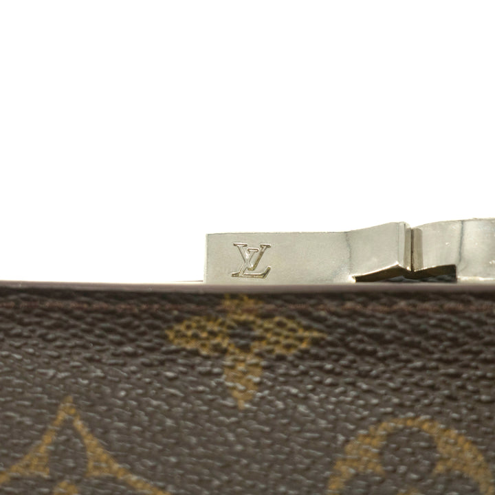 Louis Vuitton Monogram Canvas Brown Kisslock Wallet #3909