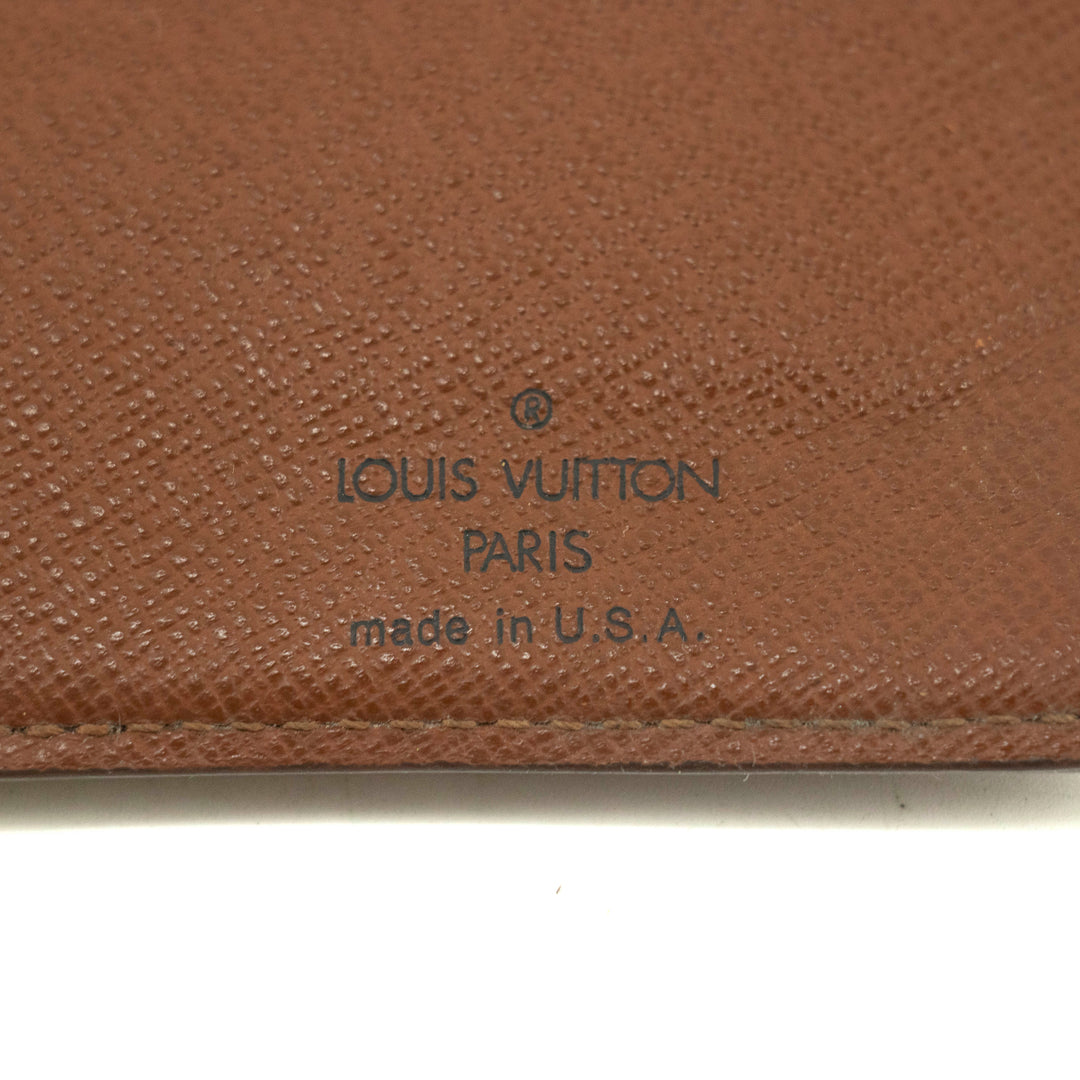 Louis Vuitton Monogram Canvas Brown Kisslock Wallet #3909