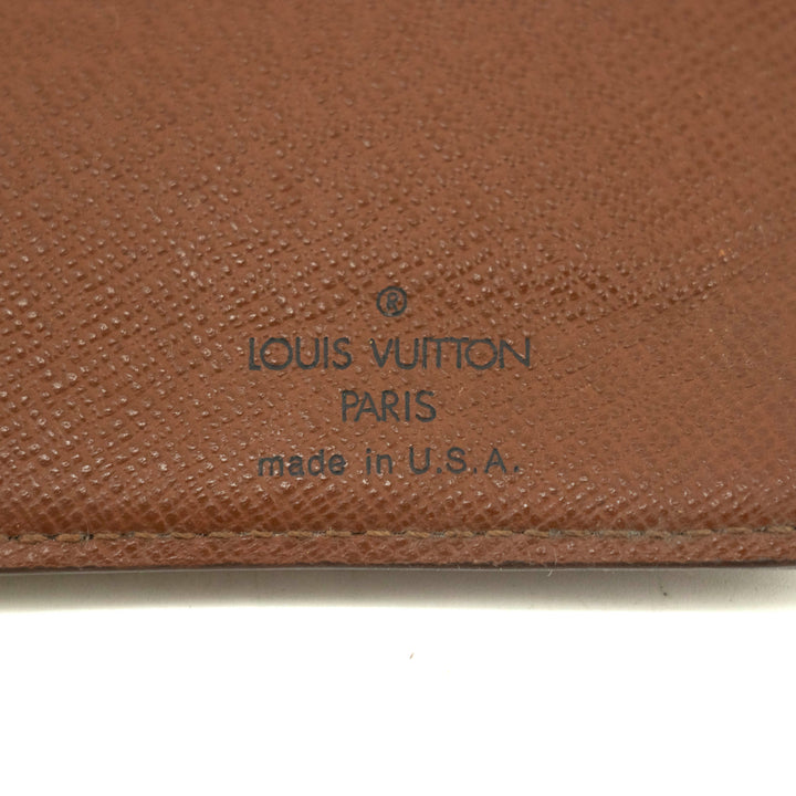 Louis Vuitton Monogram Canvas Brown Kisslock Wallet #3909