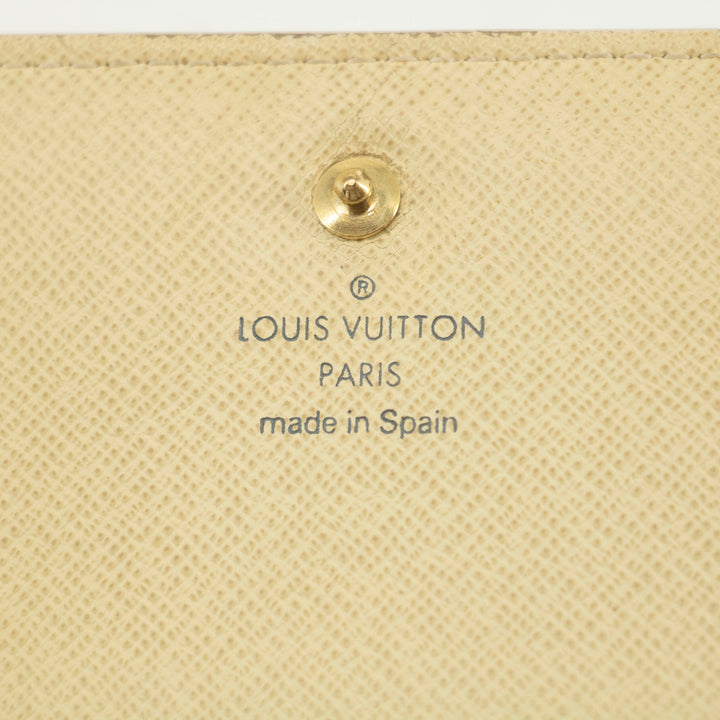 Louis Vuitton Damier Azur White Porte Tresor Wallet #3911