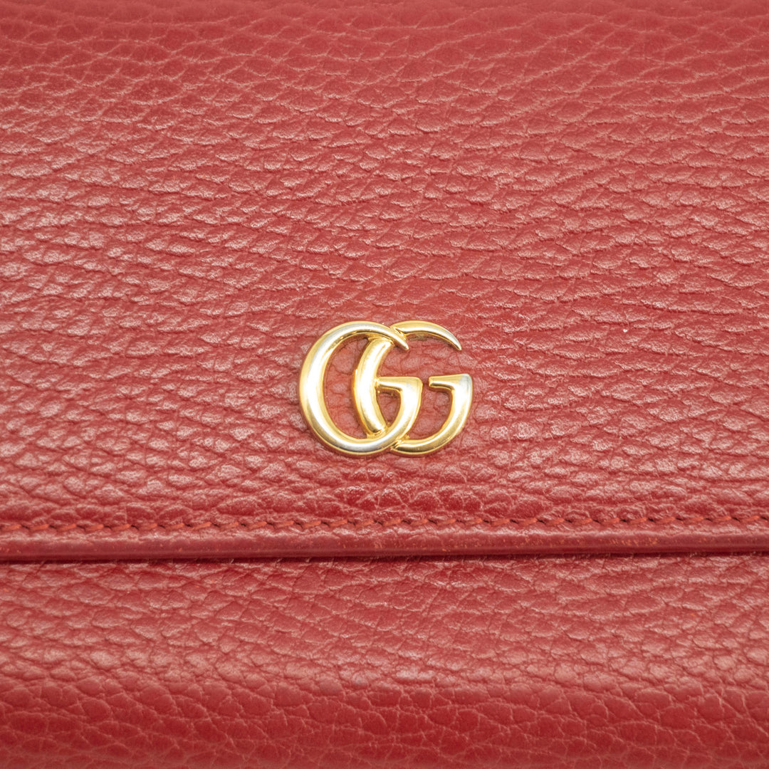 Gucci GG Red Marmont Bi-fold Long Wallet #3916
