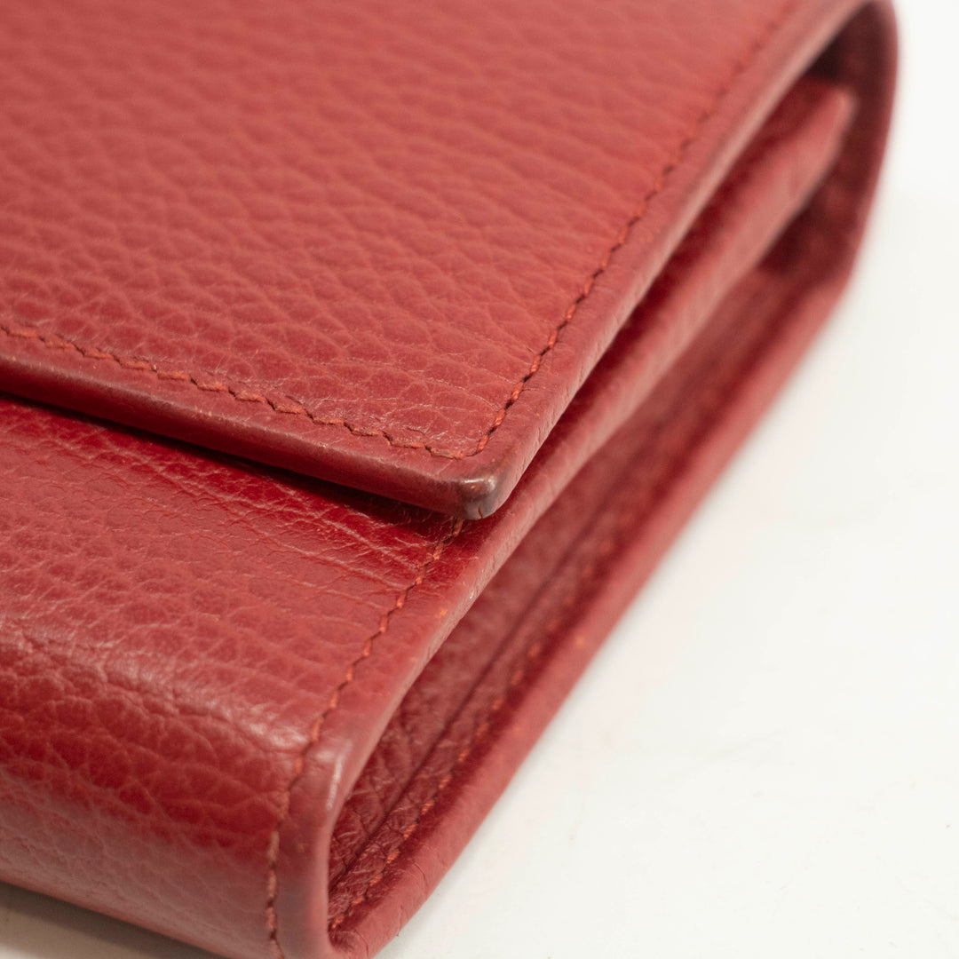 Gucci GG Red Marmont Bi-fold Long Wallet #3916