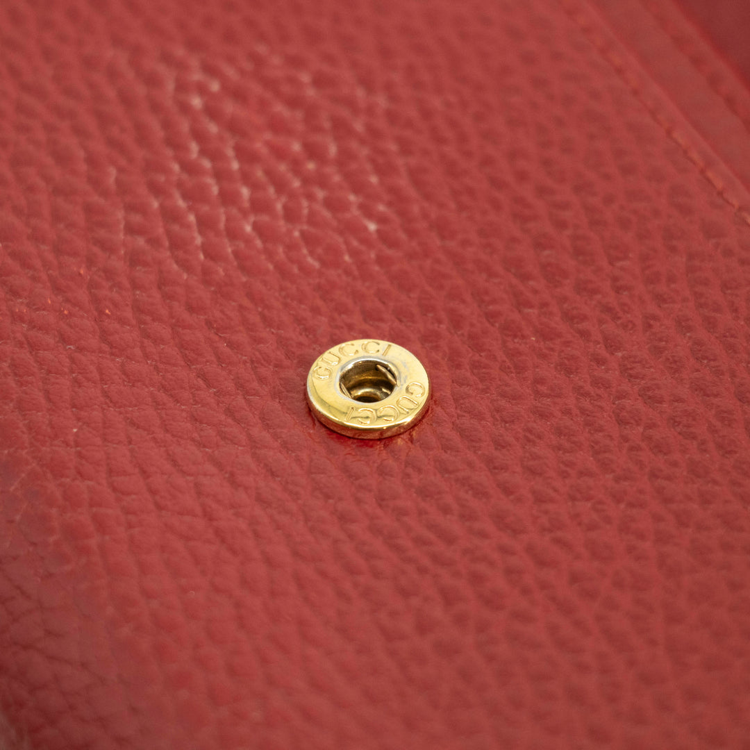 Gucci GG Red Marmont Bi-fold Long Wallet #3916