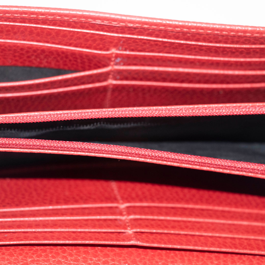 Gucci GG Red Marmont Bi-fold Long Wallet #3916