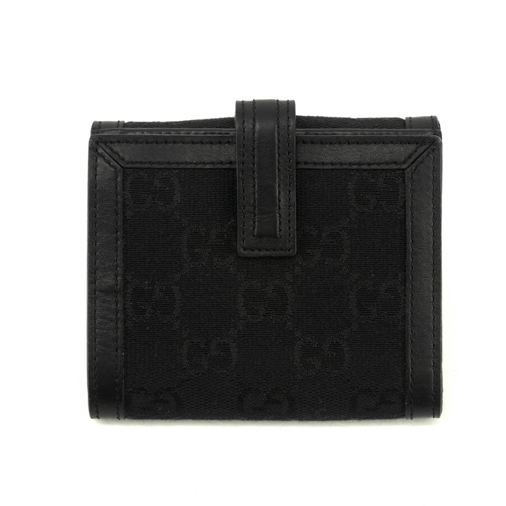 Gucci Black Vintage G Square Logo Compact Wallet #3919