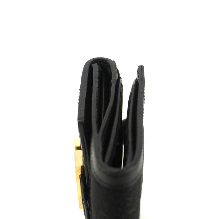 Gucci Black Vintage G Square Logo Compact Wallet #3919