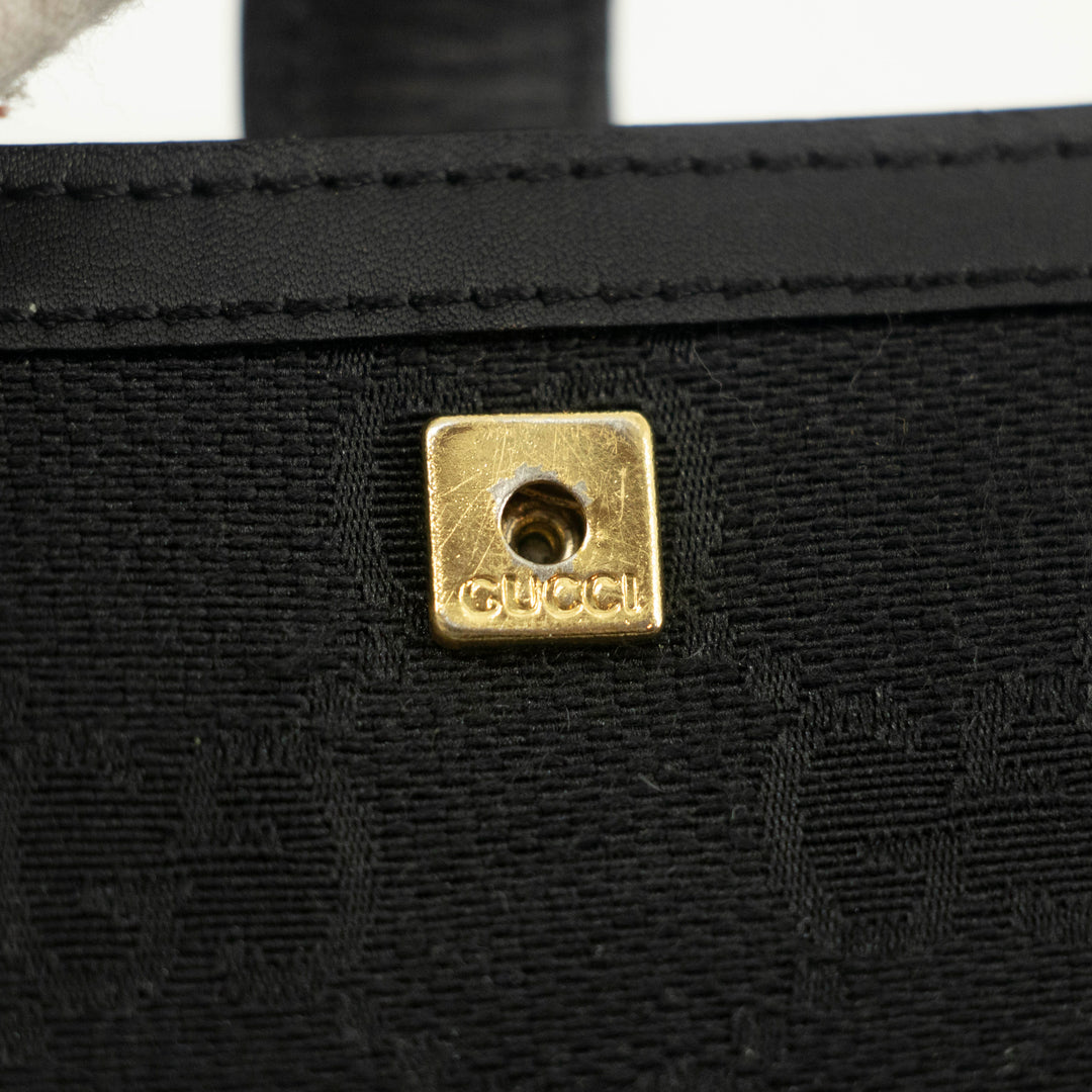 Gucci Black Vintage G Square Logo Compact Wallet #3919