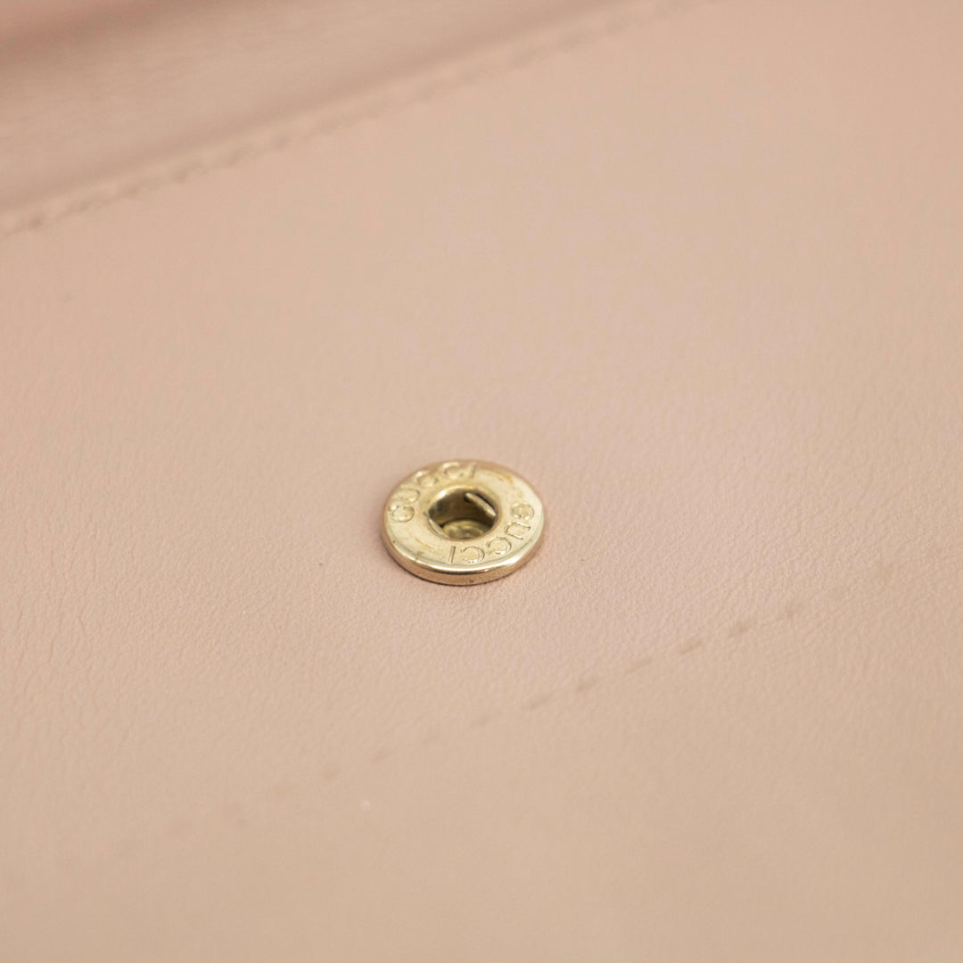 Gucci Beige & Pink GG Canvas French Flap Long Wallet #3920