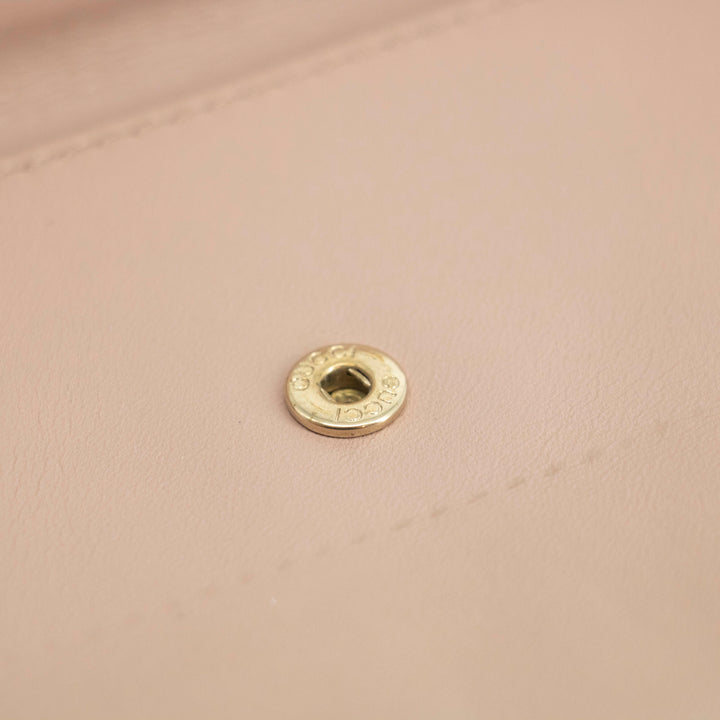 Gucci Beige & Pink GG Canvas French Flap Long Wallet #3920