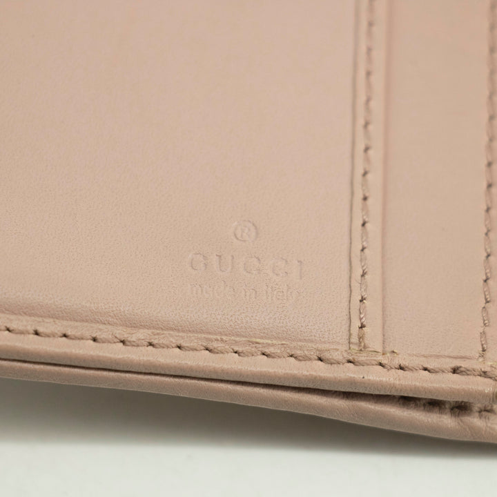Gucci Beige & Pink GG Canvas French Flap Long Wallet #3920