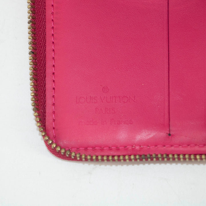Louis Vuitton Neon Pink Vernis Zippy Compact Wallet #3930