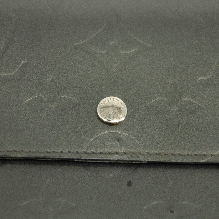 Louis Vuitton Grey Vernis International Long Wallet #3931