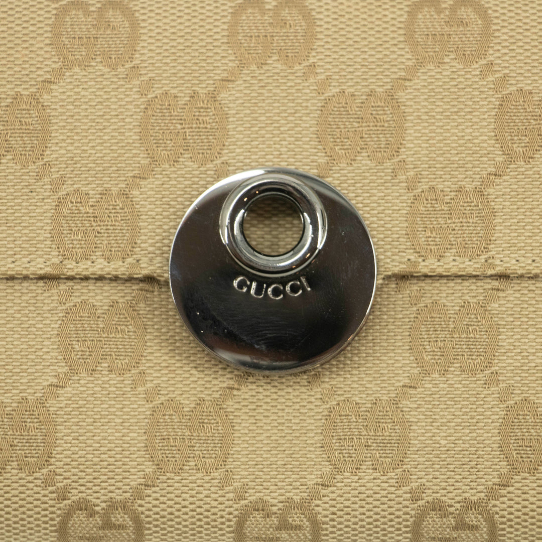 Gucci GG Beige Canvas Long Wallet #3932