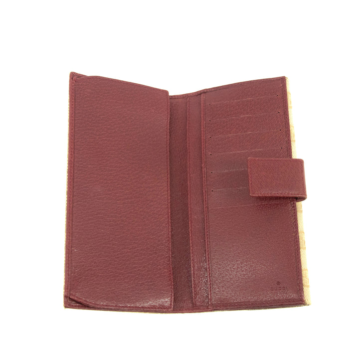 Gucci GG Beige Canvas Long Wallet #3932