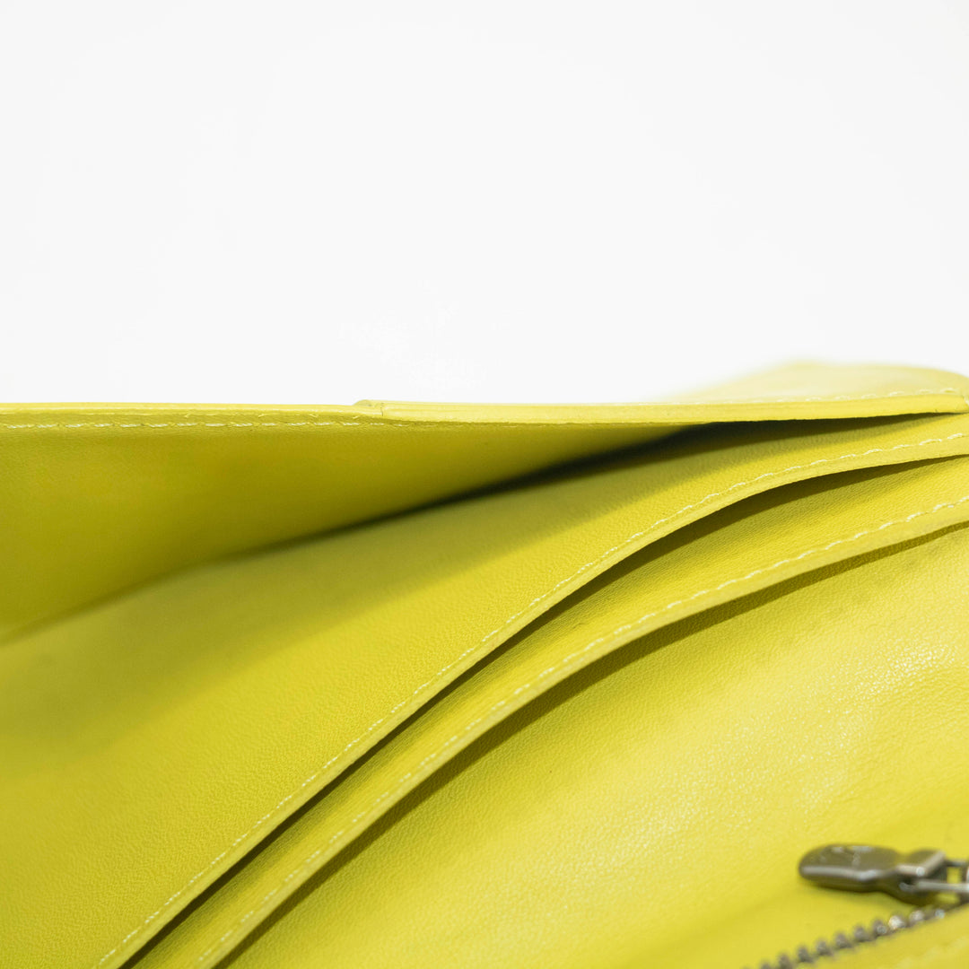 Louis Vuitton Damier Infini Yellow Bifold Long Wallet #3934