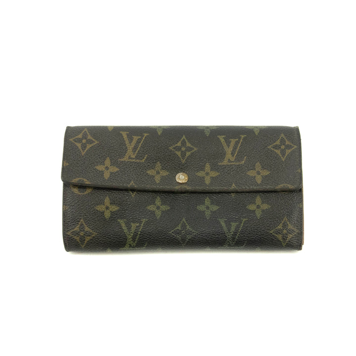 Lous Vuitton Monogram Canvas Sarah Long Wallet #3945