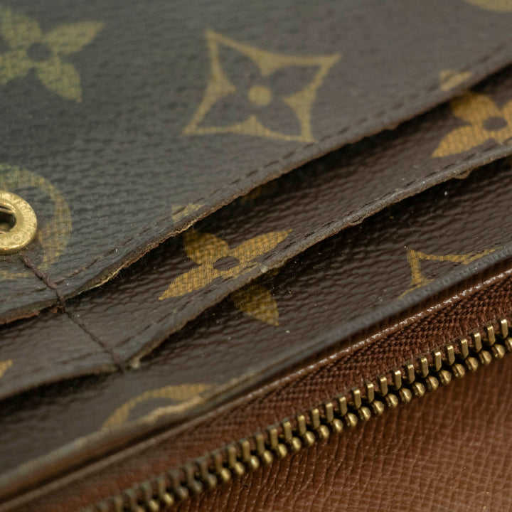 Lous Vuitton Monogram Canvas Sarah Long Wallet #3945