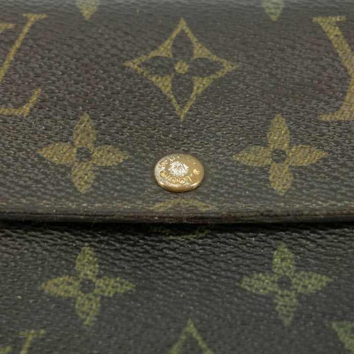 Lous Vuitton Monogram Canvas Sarah Long Wallet #3945