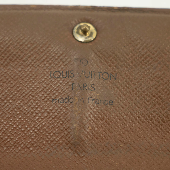 Lous Vuitton Monogram Canvas Sarah Long Wallet #3945