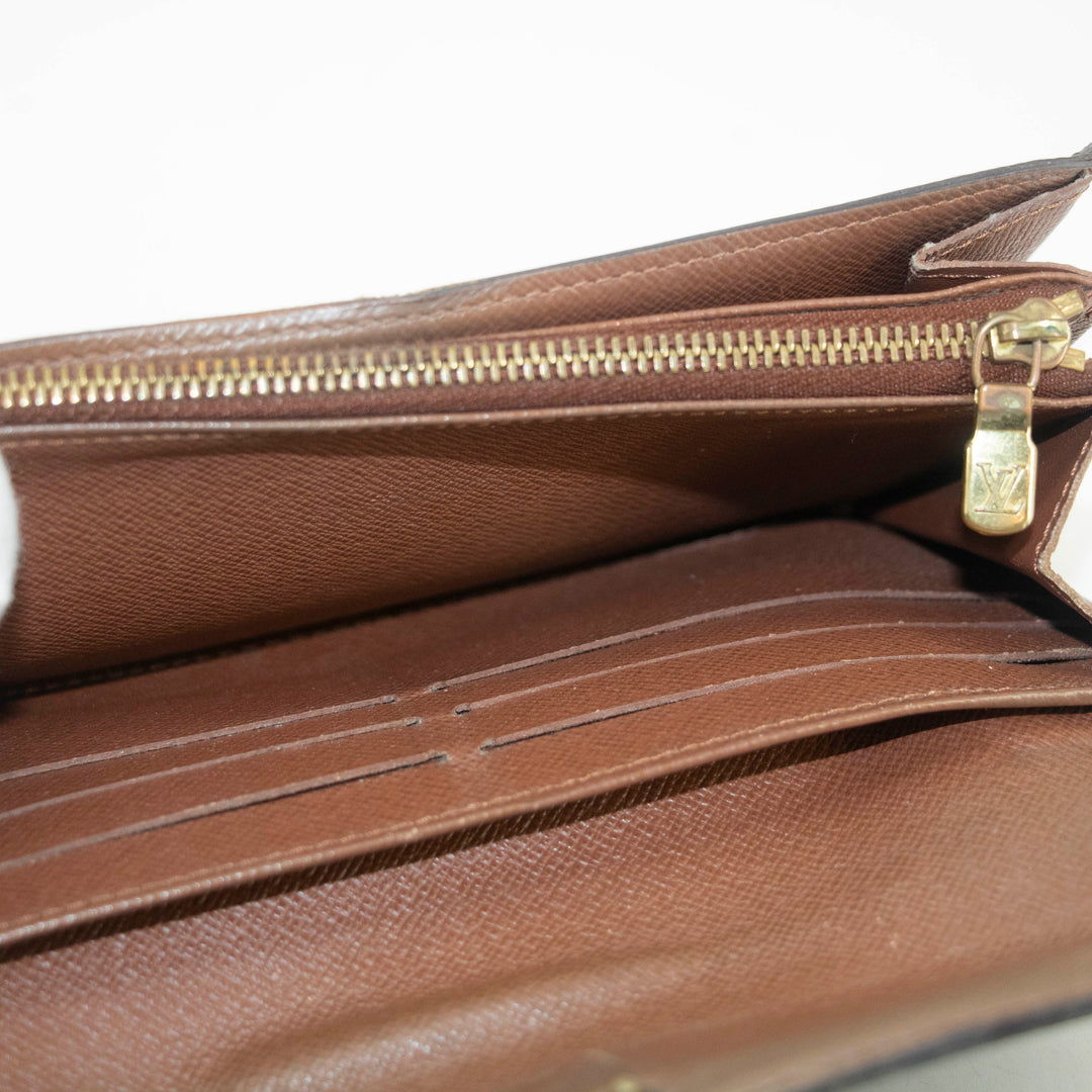 Lous Vuitton Monogram Canvas Sarah Long Wallet #3945