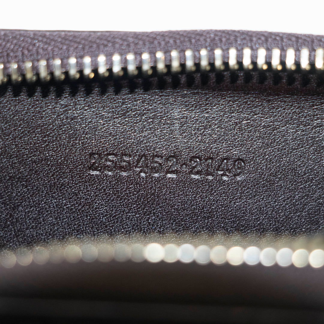 Gucci Guccissima Zip Around Card Case Brown #3949