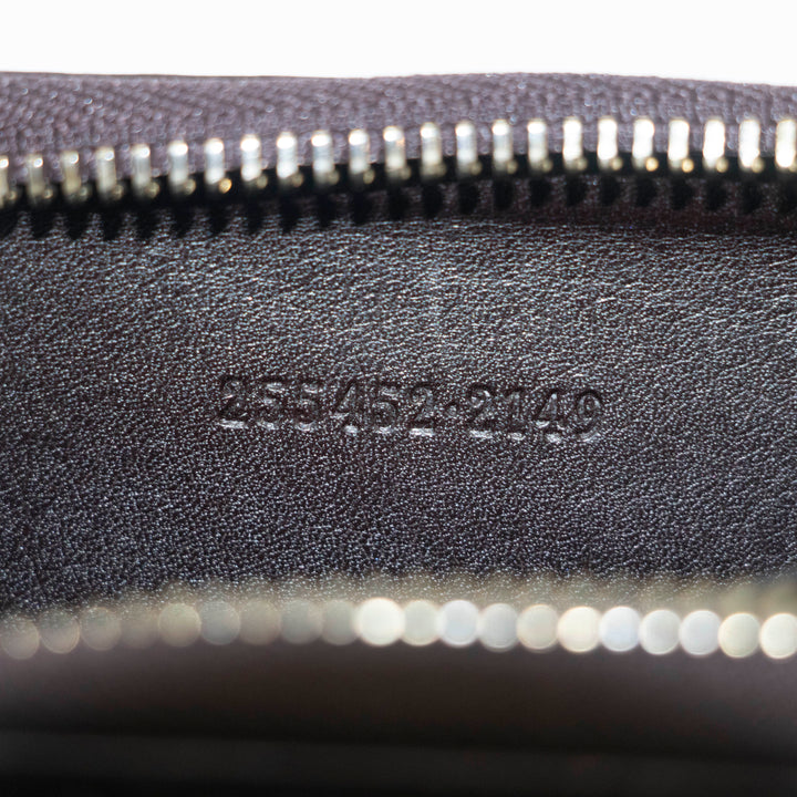 Gucci Guccissima Zip Around Card Case Brown #3949