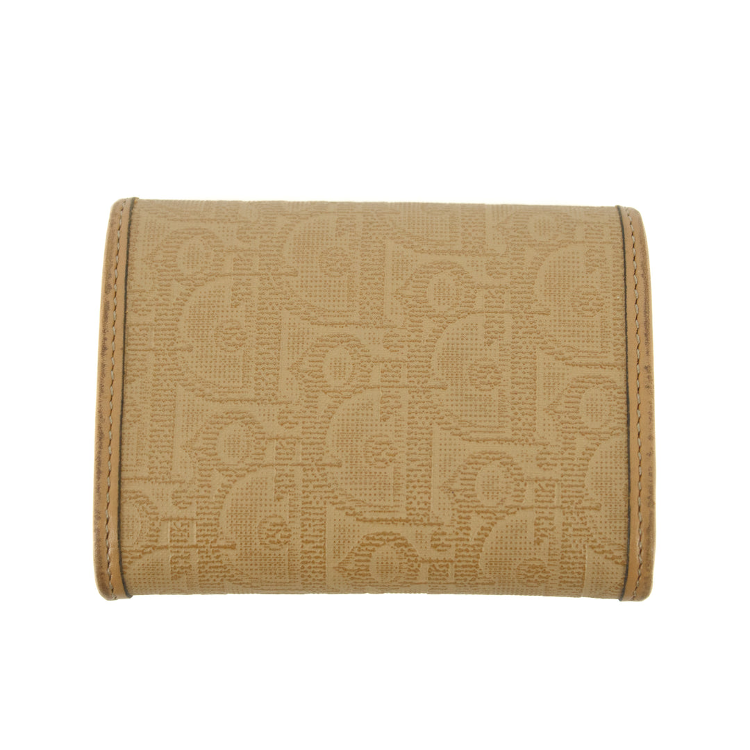 Christian Dior Vintage Tan Monogram Card and Coin Case #3961