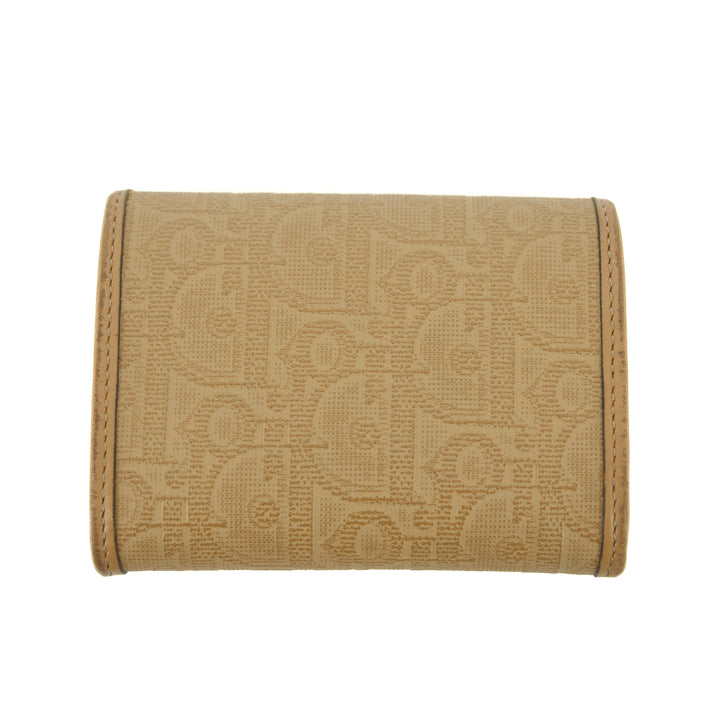 Christian Dior Vintage Tan Monogram Card and Coin Case #3961