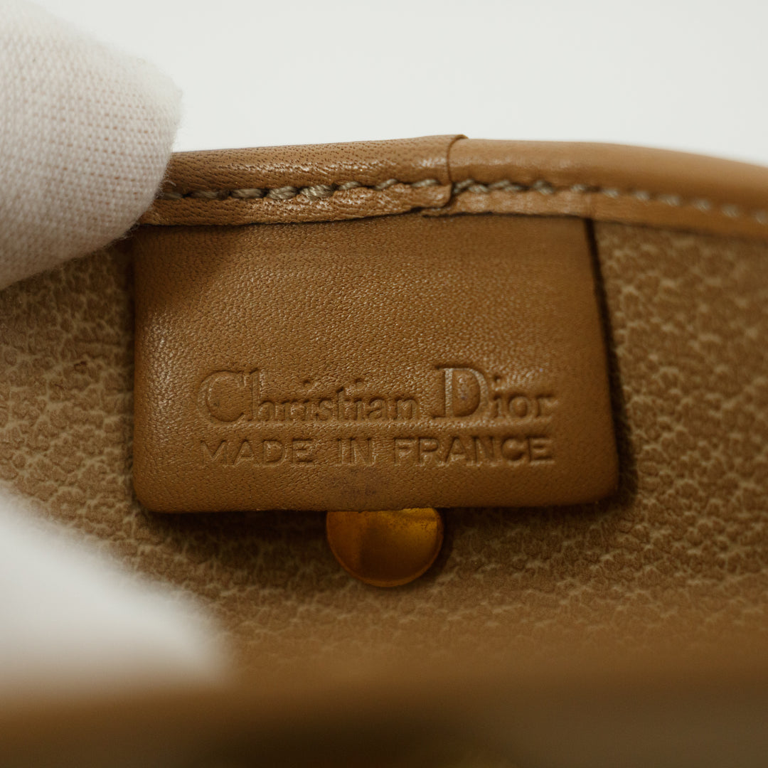 Christian Dior Vintage Tan Monogram Card and Coin Case #3961