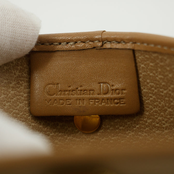 Christian Dior Vintage Tan Monogram Card and Coin Case #3961