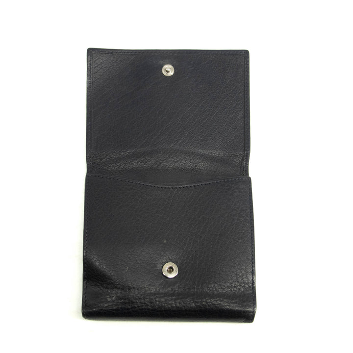 Yves Saint Laurent Black Rive Gauche Leather Compact Wallet #3963