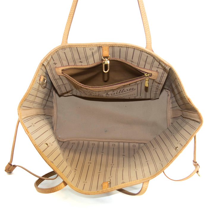 Louis Vuitton Monogram Canvas Brown Neverfull MM Shoulder Bag #3990