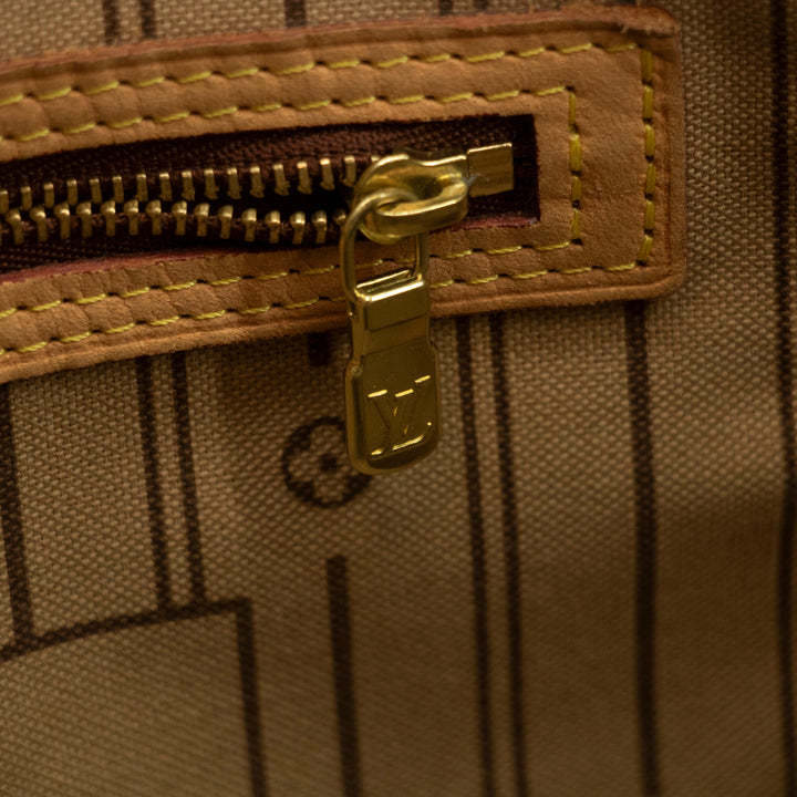 Louis Vuitton Monogram Canvas Brown Neverfull MM Shoulder Bag #3990