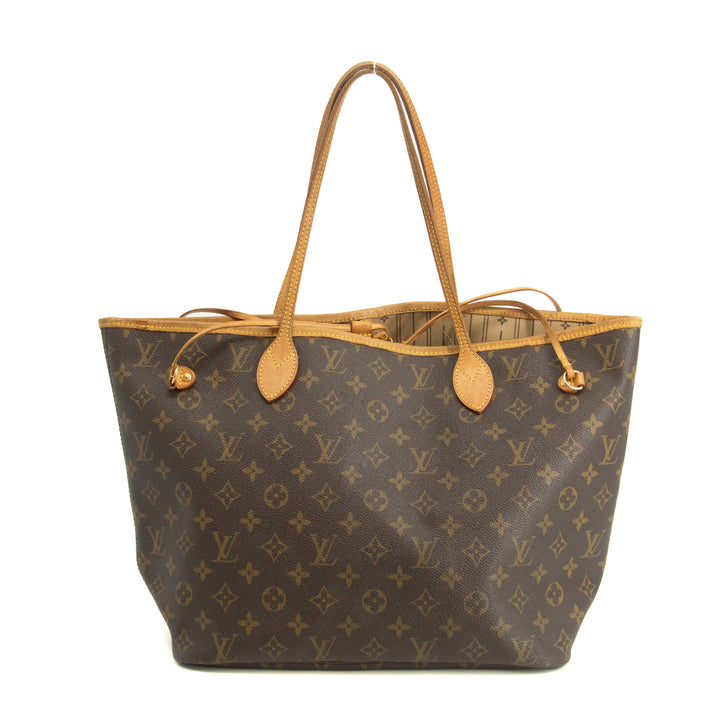 Louis Vuitton Monogram Canvas Brown Neverfull MM Shoulder Bag #3990