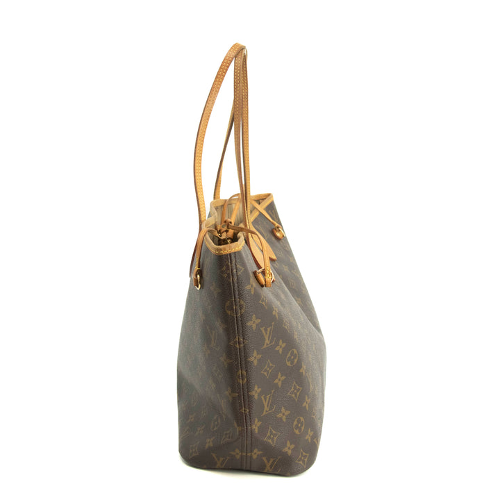 Louis Vuitton Monogram Canvas Brown Neverfull MM Shoulder Bag #3990