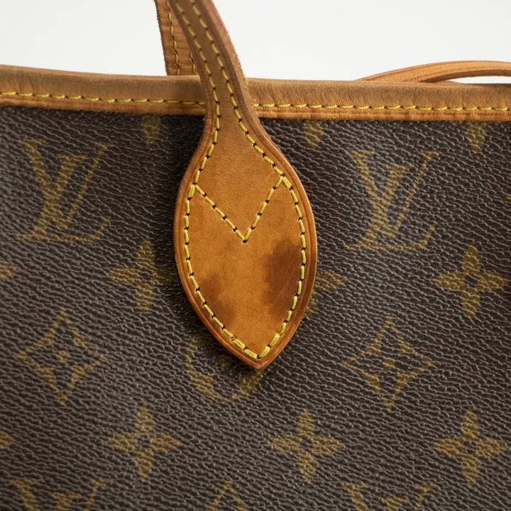 Louis Vuitton Monogram Canvas Brown Neverfull MM Shoulder Bag #3990
