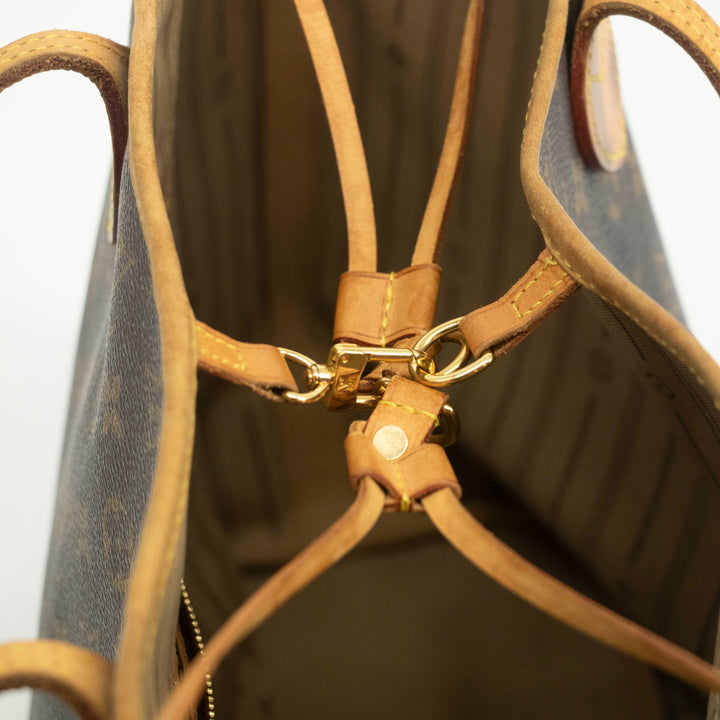 Louis Vuitton Monogram Canvas Brown Neverfull MM Shoulder Bag #3990