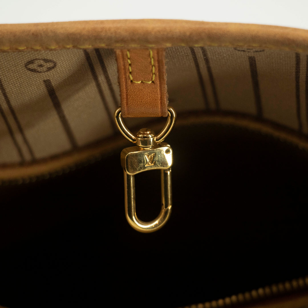 Louis Vuitton Monogram Canvas Brown Neverfull MM Shoulder Bag #3990