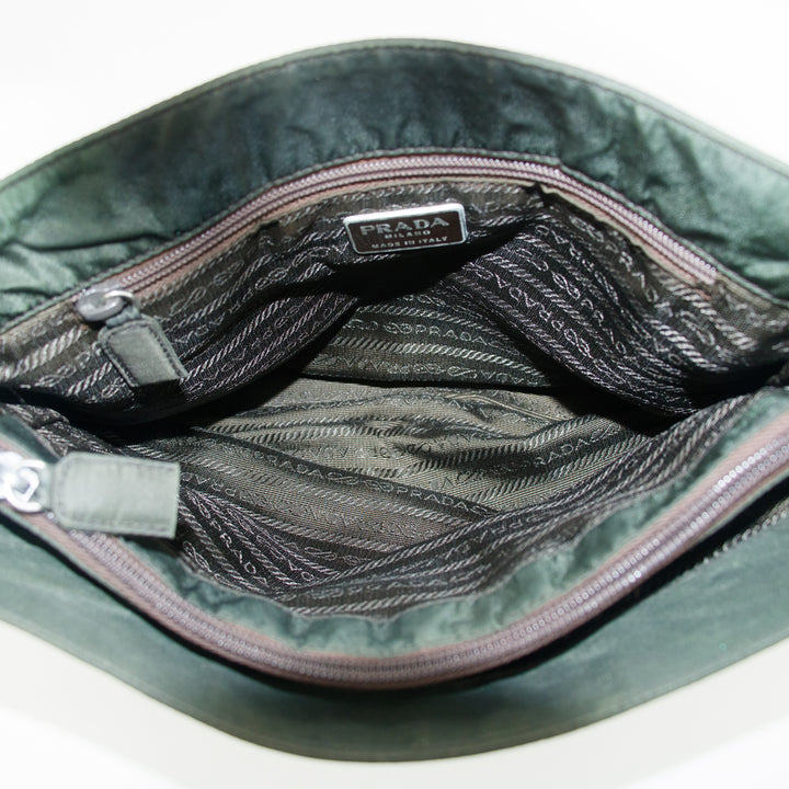 Prada Khaki Tessuto Nylon Tote Bag #4624