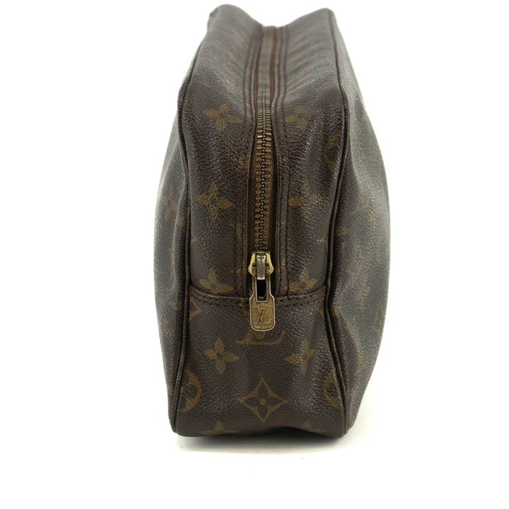 Louis Vuitton Monogram Canvas Trousse Toilette 28 Brown Pouch #4628