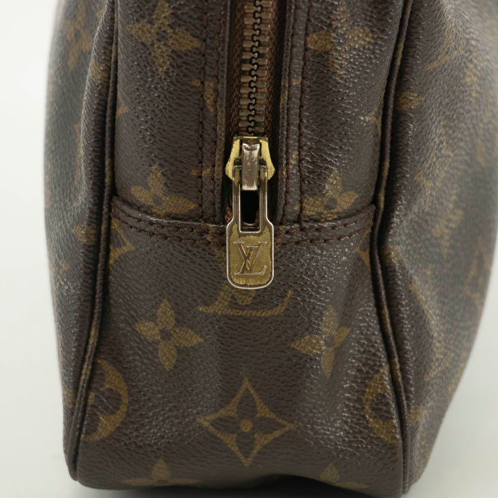 Louis Vuitton Monogram Canvas Trousse Toilette 28 Brown Pouch #4628