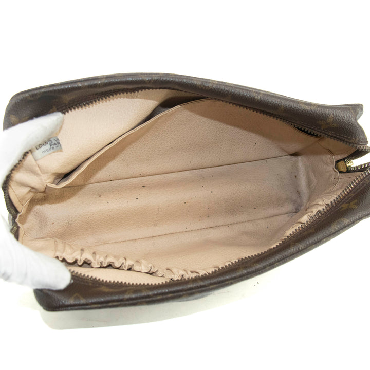 Louis Vuitton Monogram Canvas Trousse Toilette 28 Brown Pouch #4628