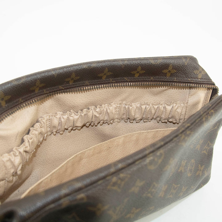 Louis Vuitton Monogram Canvas Trousse Toilette 28 Brown Pouch #4628