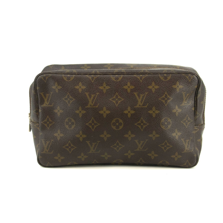 Louis Vuitton Monogram Canvas Trousse Toilette 28 Brown Pouch #4629