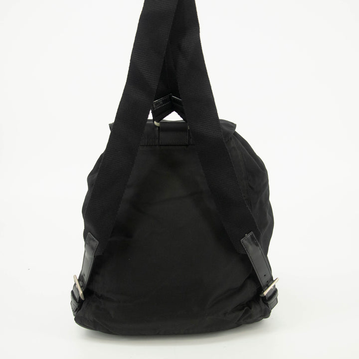 Prada Black Tessuto Nylon x Leather Backpack #4631